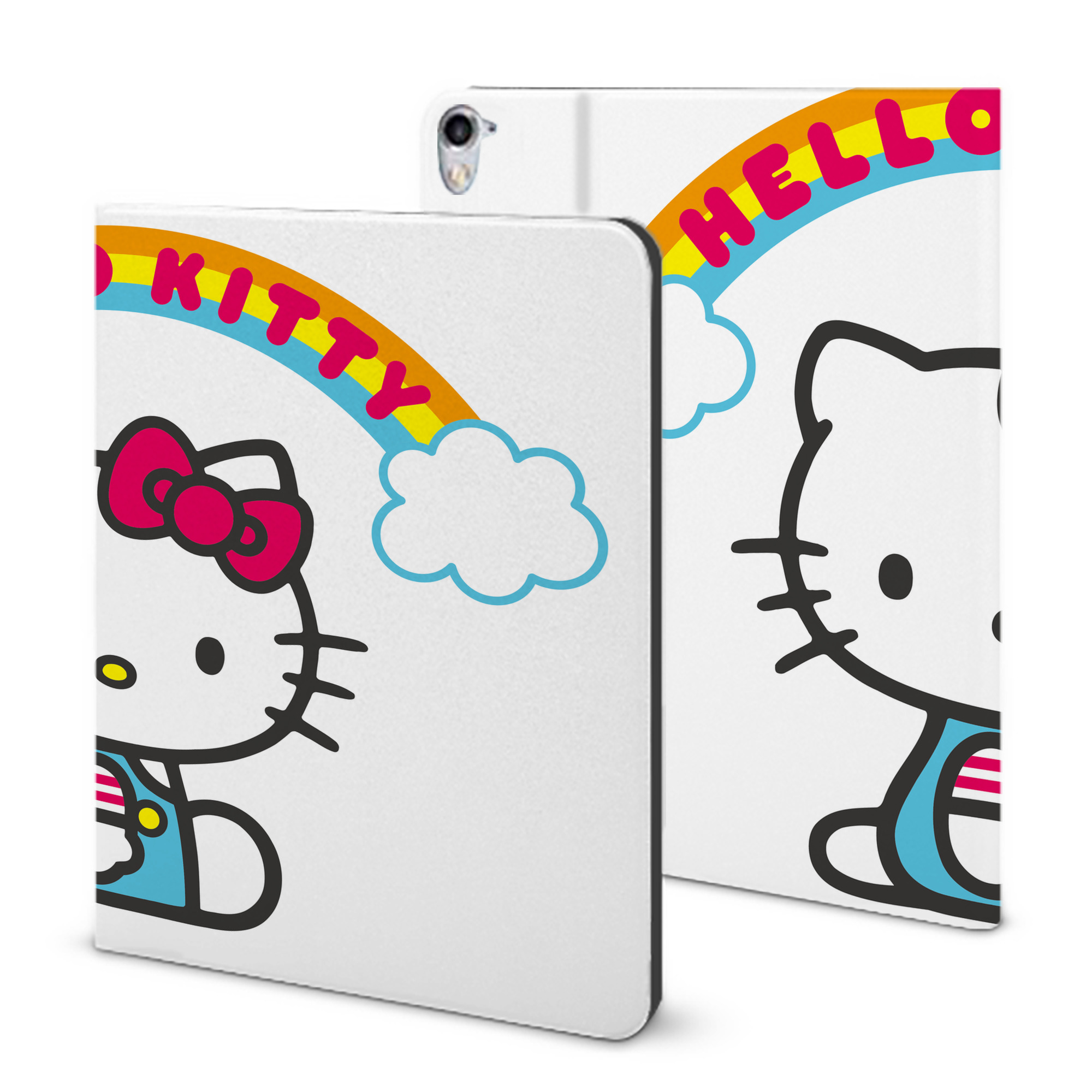 （画像用） Hello Kitty ハローキティ IPad ケース ブック型 PUレザー TPU 耐衝撃 軽量 薄型 ペン収納なし 全面保護 IPad 各モデル対応